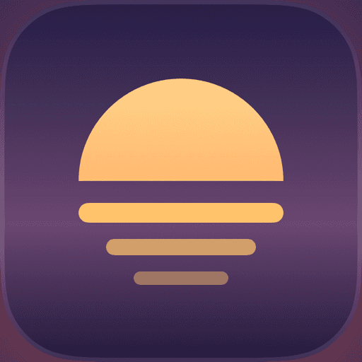 Sonum Browser app icon: a sun setting over a horizon
